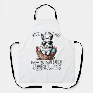 Ostern Kein Hase liebt mich wie Jesus Christliche Schürze