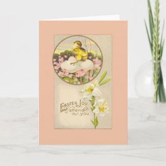 Ostern - Kichen & Eier Auf dem Baum - Antike Postk Feiertagskarte