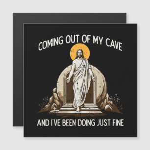 Ostern kommt aus meiner Höhle Jesus Magnetkarte