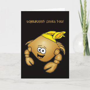 Ostern-Krabbenkarte der Häschenohren mürrische Feiertagskarte