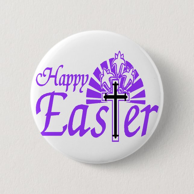 Ostern-Kreuz Button (Vorderseite)