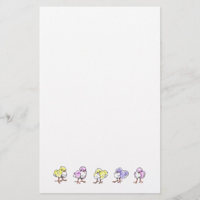 Ostern-Küken-Briefpapier Briefpapier (Vorderseite)