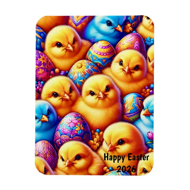 OSTERN ~ Küken, Eier ~ Flexibler Foto-Magnet Magnet (Vertikal)