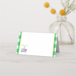 OSTERN Küken Eier und fetter grüner Haken  Platzkarte
