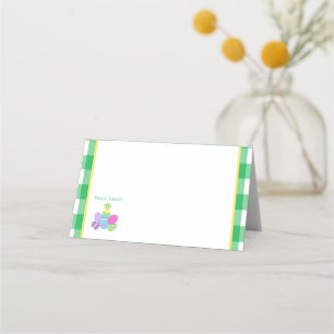 OSTERN Küken Eier und fetter grüner Haken Platzkarte