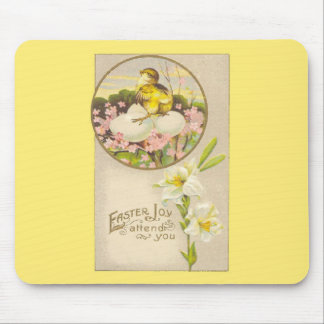 Ostern - Küken u. Eier Up einen Baum - antike Mousepad