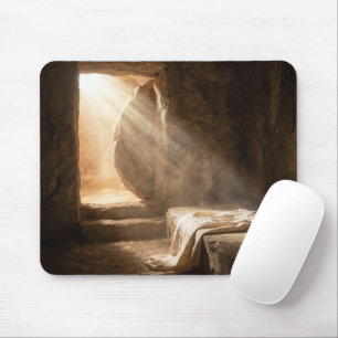 Ostern leeres Grab mit Grabtuch Mousepad