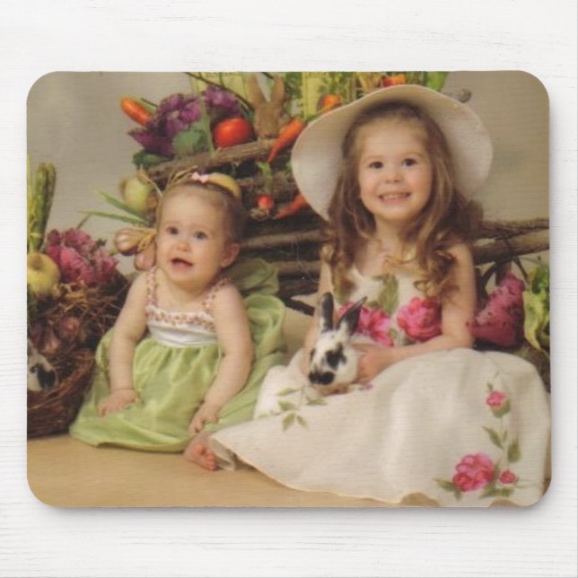 Ostern-Mädchen Mousepad (Vorne)