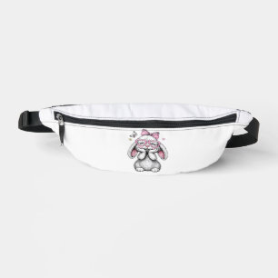 Ostern Mädchen Süße Hase Gesicht Rosa Ostern Kinde Bauchtasche