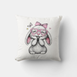 Ostern Mädchen Süße Hase Gesicht Rosa Ostern Kinde Kissen