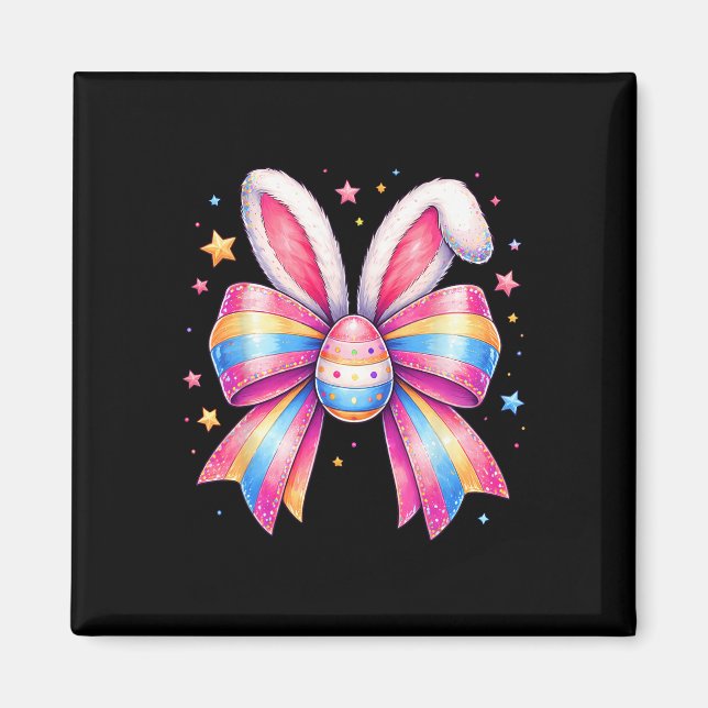 Ostern Mädchen Süße Kokette Schleife Ei Ostern Kin Magnet (Vorne)
