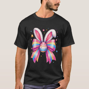 Ostern Mädchen Süße Kokette Schleife Ei Ostern Kin T-Shirt