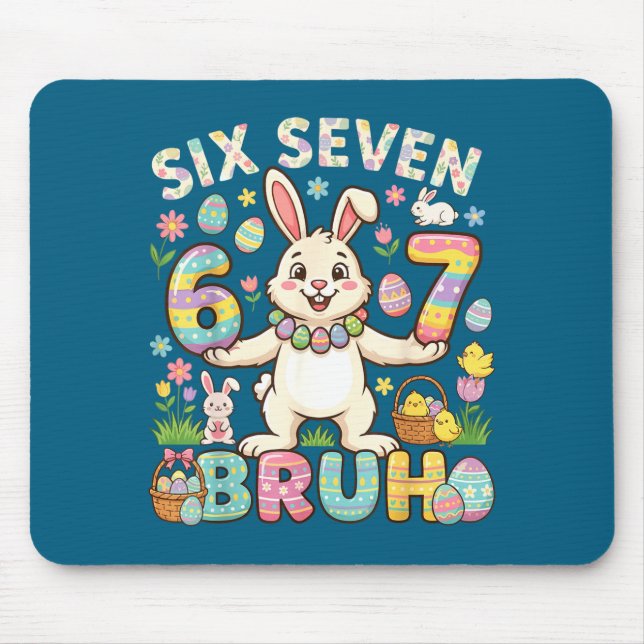 Ostern Mädchen Tag Bruh 67 Meme Mousepad (Vorne)