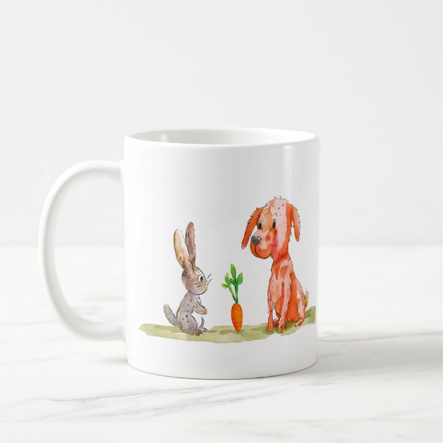 Ostern mit Hund und Hase Kaffeetasse (Links)