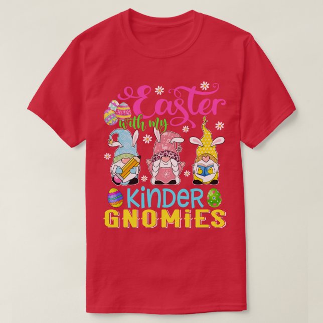 Ostern mit meinen Kindergnomies Funny Teachome T-Shirt (Design vorne)