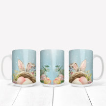 Ostern mit sonnigen Ohren und Pastellfarben