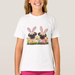 Ostern Mops Hunde Sonnige Ohren T-Shirt