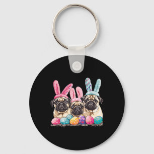 Ostern Mops Osterhund Mops Dog Bunny Ears Ostern O Schlüsselanhänger