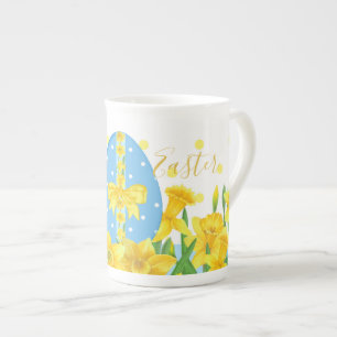Ostern-Narzissen-Knochen-China-Tasse Prozellantasse