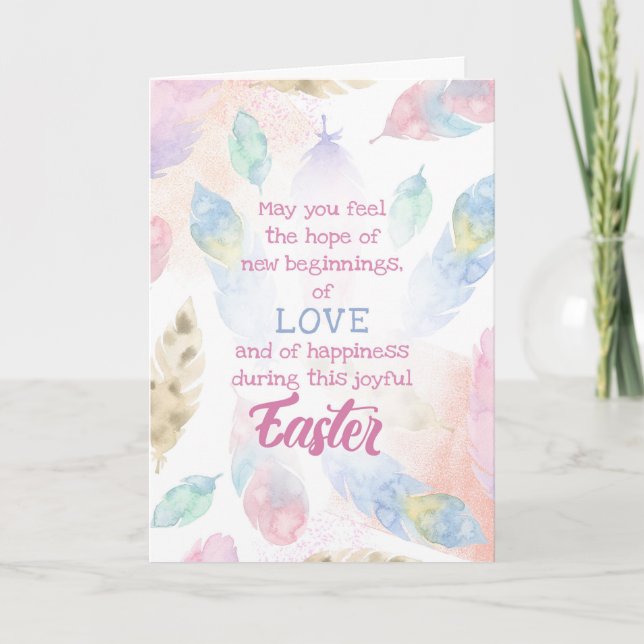 Ostern - Neuanfang Segen Feiertagskarte (Vorderseite)