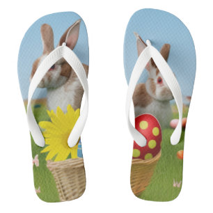 Ostern Niedlich Bunny für eine positive Stimmung Flip Flops