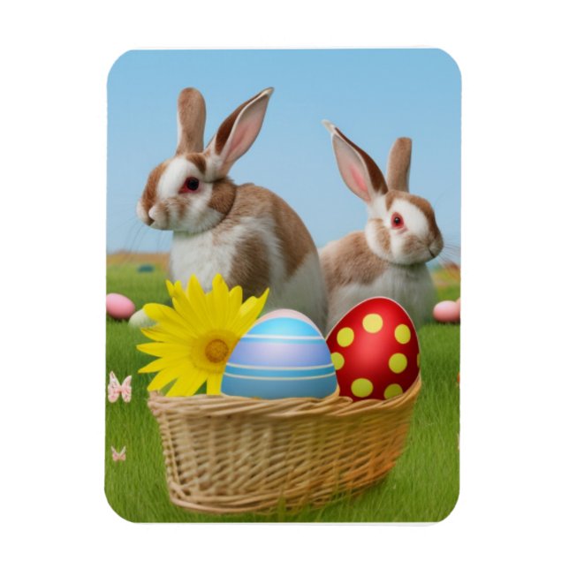 Ostern Niedlich Bunny für eine positive Stimmung Magnet (Vertikal)