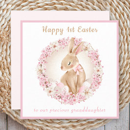 Ostern Niedlich Bunny Grandtochter Pink Oster Karte