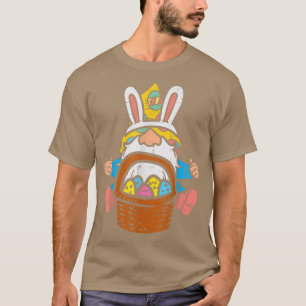 Ostern Nordic Gnome Bunny Oars Egge Korb Männer Wo T-Shirt