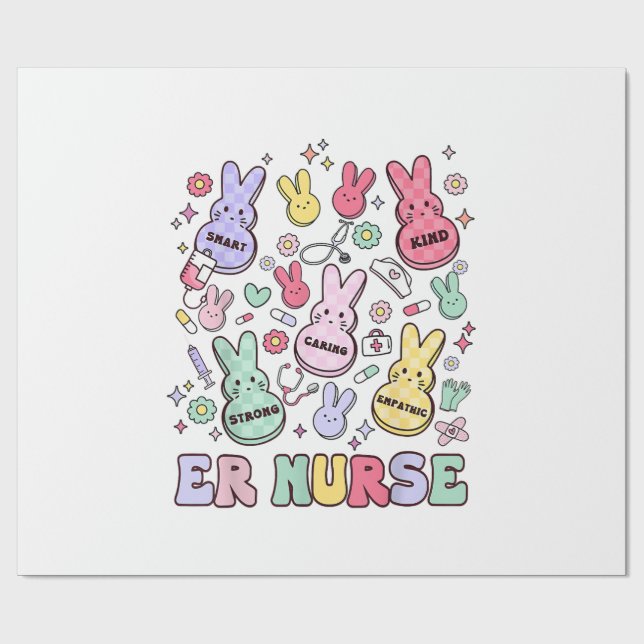 Ostern Notaufnahme Notfallstation Nurse Practition Geschenkpapier (Flach)