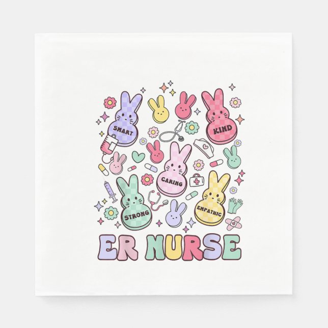 Ostern Notaufnahme Notfallstation Nurse Practition Serviette (Vorderseite)
