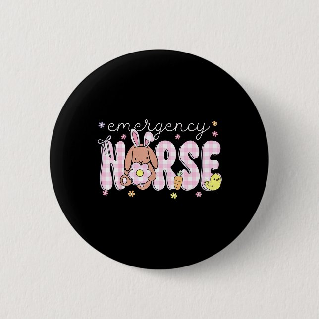 Ostern Notaufnahme Nurse Practitioner Button (Vorderseite)