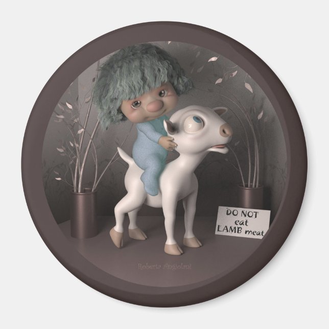 Ostern ohne Lamm - Version 2 Magnet (Vorne)