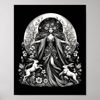 Ostern Ostara Eostre Heidentum Hexenwerk Frühjahrs Poster