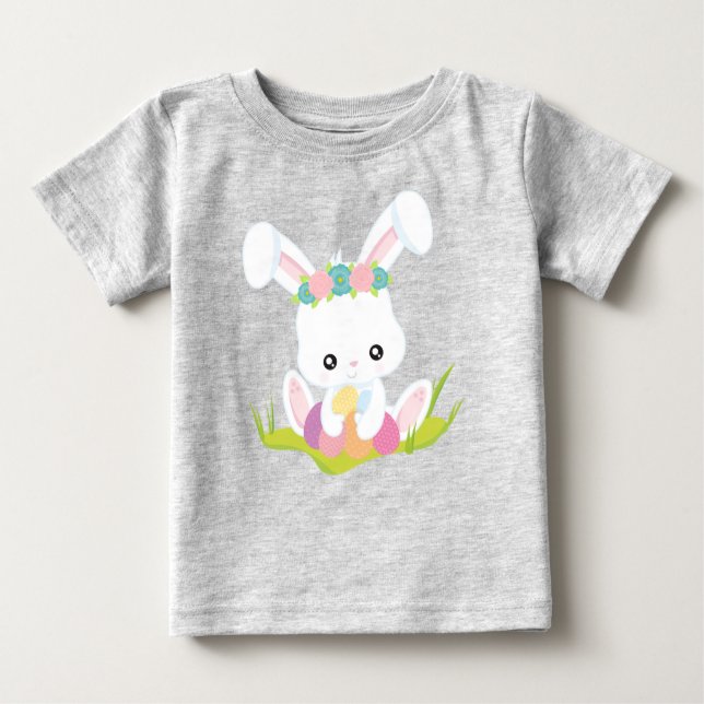 Ostern, Ostereier, Niedlicher Sonnenschein, Weißer Baby T-shirt (Vorderseite)