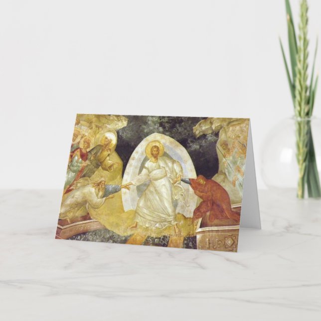 Ostern/Pascha Karte Anastasis Fresko Chora Kirche (Vorderseite)