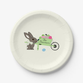 Ostern personalisierte Hasen Eier Papier Teller