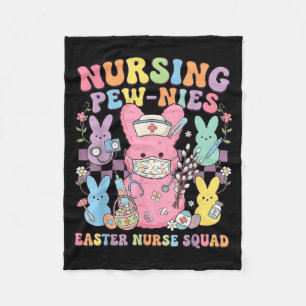 Ostern Pflege Retro Hase Pflegeteam Tee Süß Fleecedecke