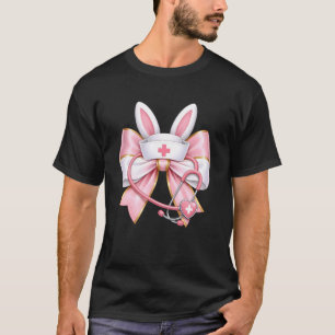 Ostern Pflegekraft Kokette Schleife Stethoskop Süß T-Shirt