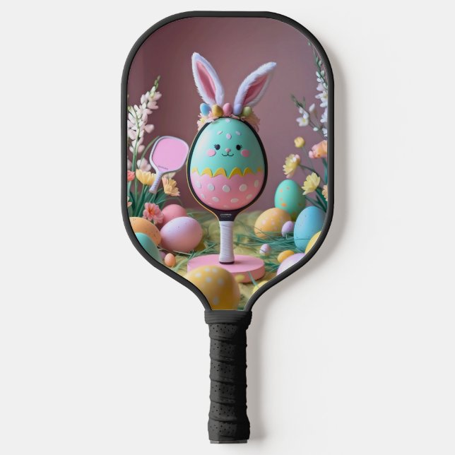 Ostern Pickleball Spaß - Bunny & Egg Paddle Design (Vorderseite)