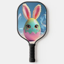 Ostern Pickleball Spaß - Bunny & Egg Paddle Design