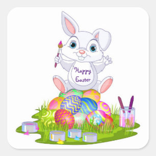 Ostern Quadratischer Aufkleber