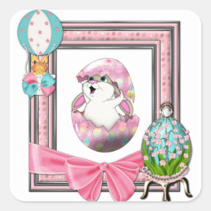 Ostern Quadratischer Aufkleber