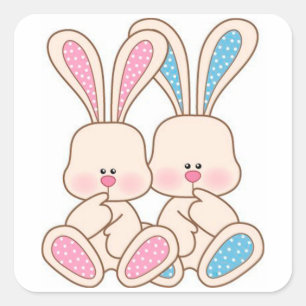 Ostern Quadratischer Aufkleber