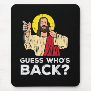 Ostern Rate Wer ist zurück Jesus Lustig Religiös Mousepad