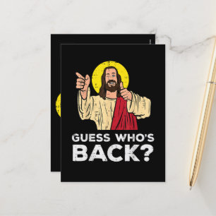 Ostern Ratet Wer Ist Zurück Jesus Lustig Religiös Feiertagspostkarte