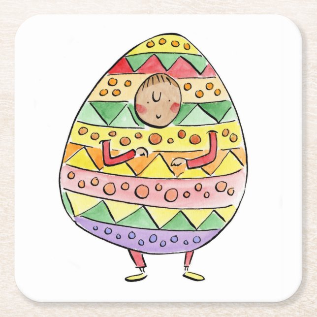 Ostern Rechteckiger Pappuntersetzer (Vorderseite)