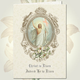 Ostern Religiöse Auferstehung Jesu Gebet Feiertagskarte