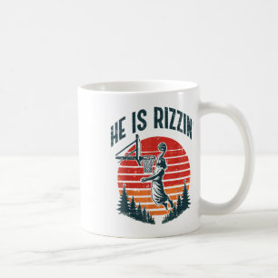 Ostern Rizzin Retro Basketball Religiöse Männer Kaffeetasse
