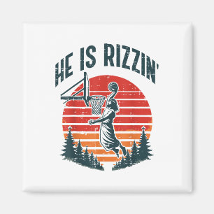 Ostern Rizzin Retro Basketball Religiöse Männer Magnet