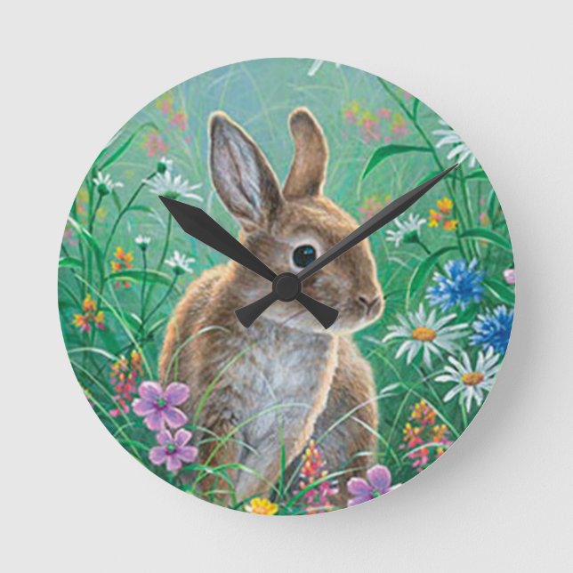 Ostern Runde Wanduhr (Vorderseite)